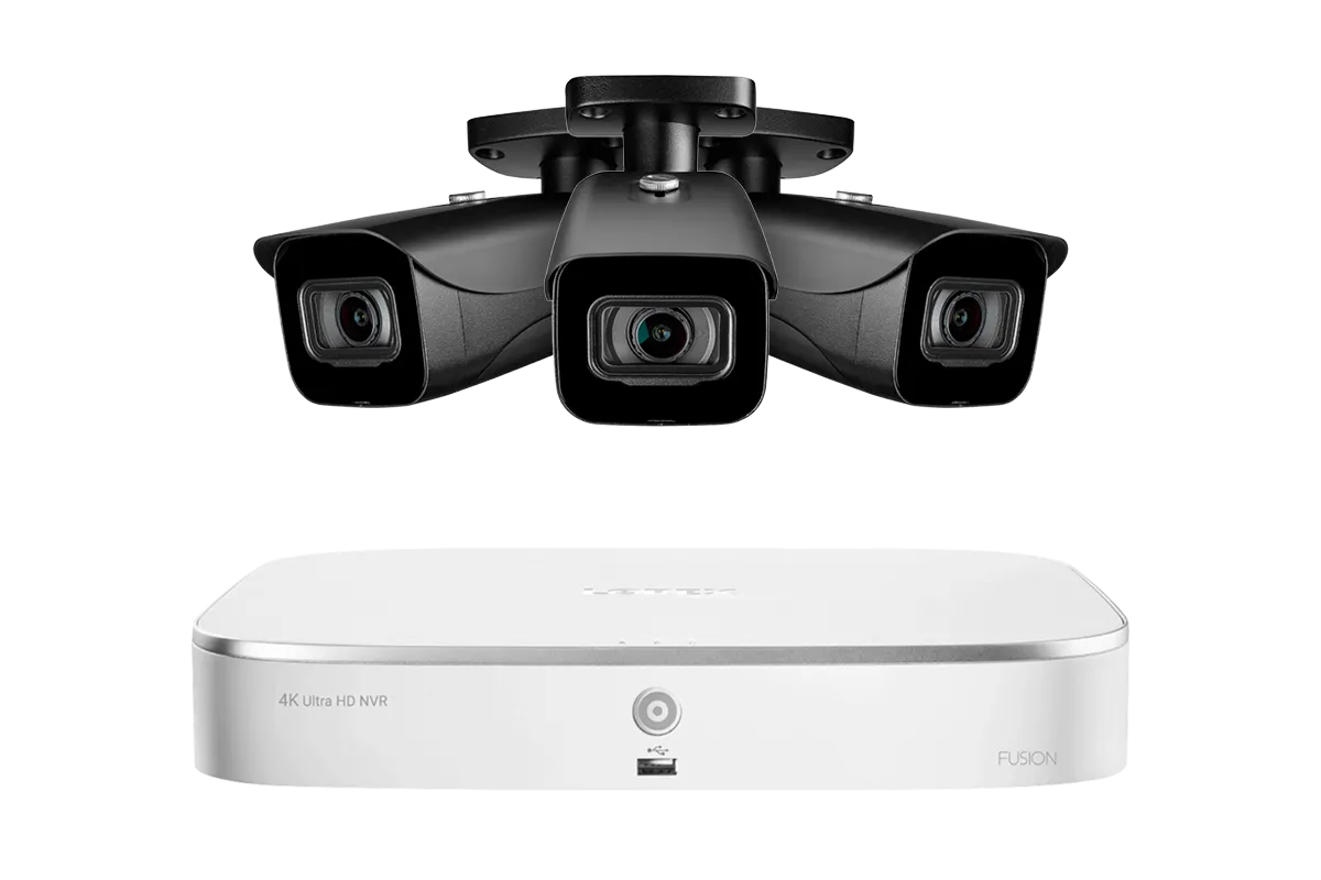 Lorex Fusion 4K 16-Channel (8 Wired   8 Wi-Fi) 2TB NVR System with 3 Bullet Cameras - Amazon