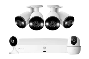 Lorex Fusion Series 4K 16 Camera Capable (8 Wired   8 Fusion Wi-Fi) 2TB NVR System with Four H13 IP Cameras, One 2K Pan-Tilt Camera, and One 2K Indoor Wi-Fi Camera