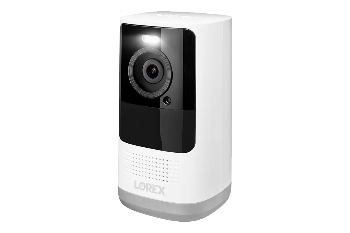 Lorex Smart Home Security Center with 2K Wire-Free Cameras, Two 2K Pan-Tilt Indoor Wi-Fi Security Cameras and Range Extender
