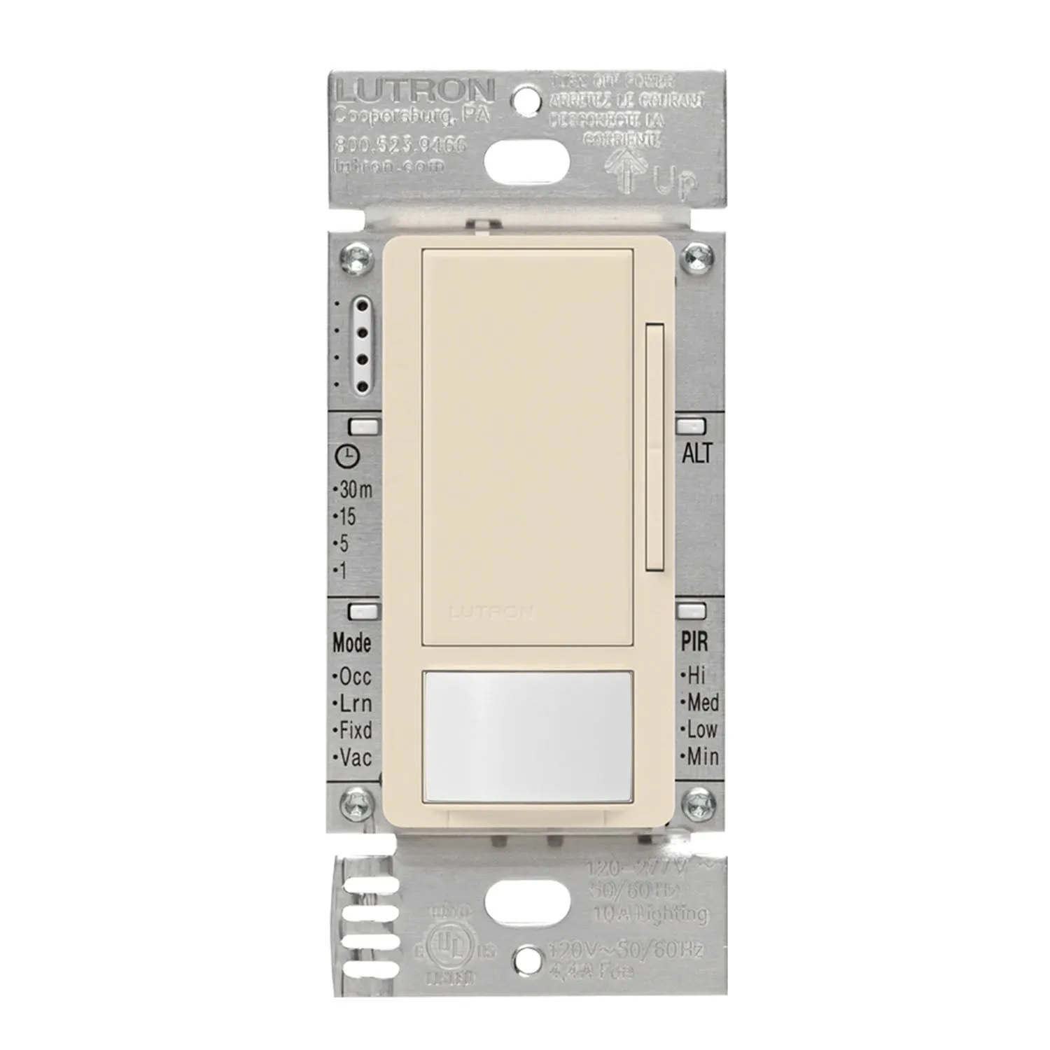 Lutron MS-Z101 0-10V Dimmer Sensor Switch, 8A, 120-277V/Single-Pole or 3-Way
