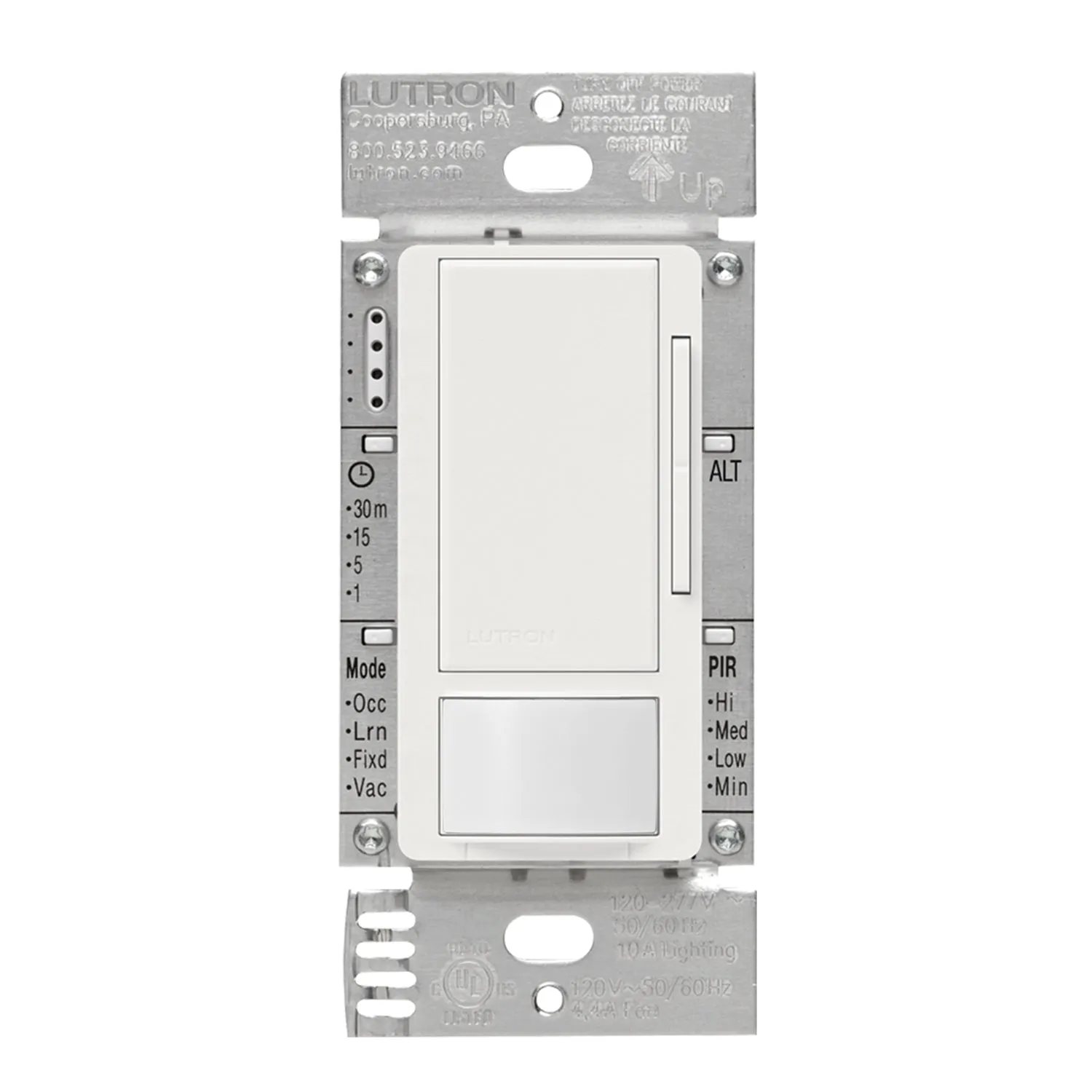 Lutron MS-Z101 0-10V Dimmer Sensor Switch, 8A, 120-277V/Single-Pole or 3-Way