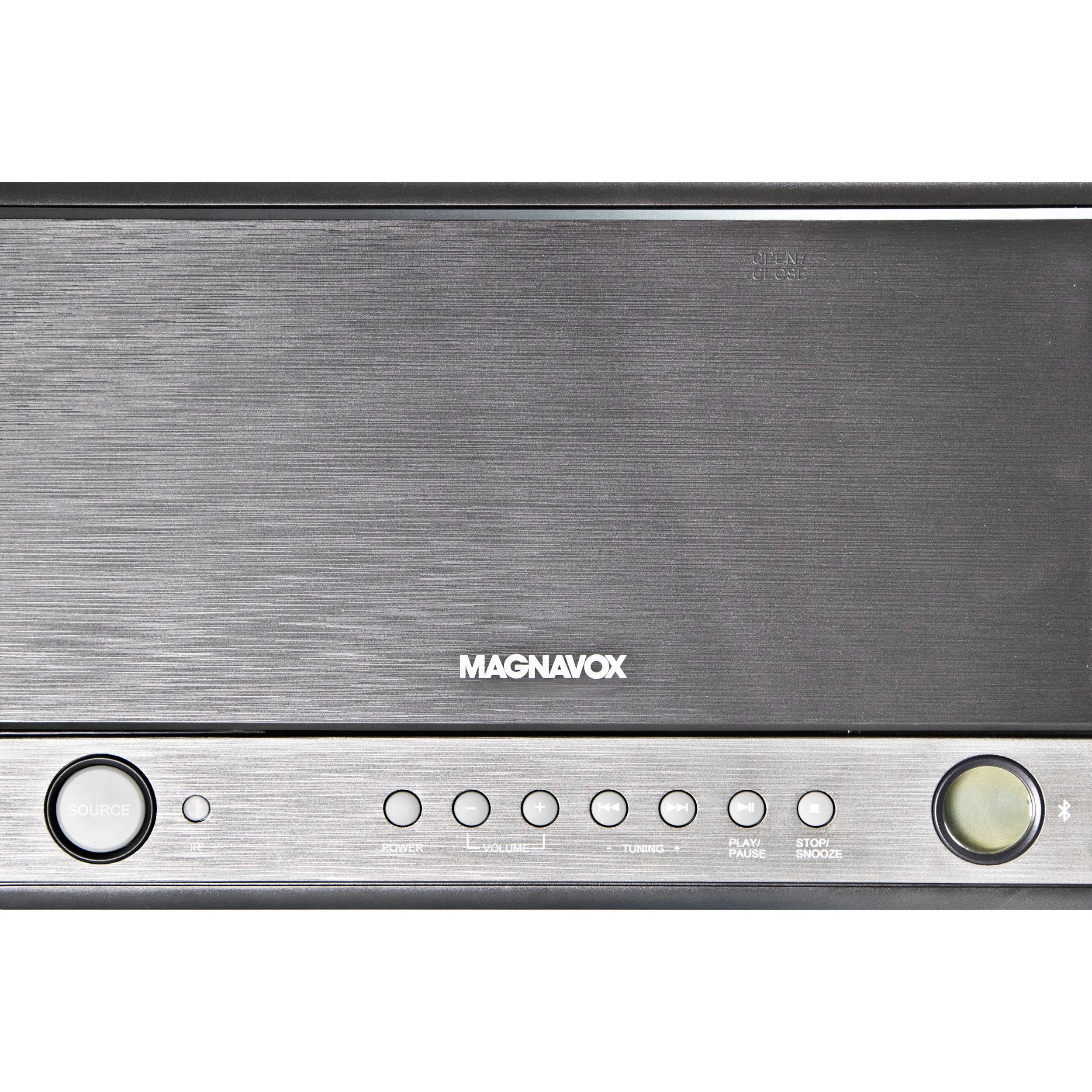 Magnavox MM444BT 3-Piece CD Shelf System with FM Radio and Bluetooth in Grey