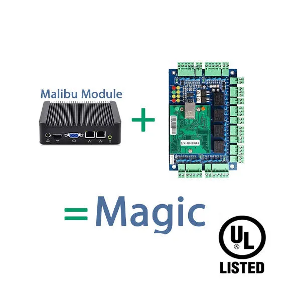 Malibu - Access Control System Combo With Module - 4 Doors - UL Listed - UL Rated
