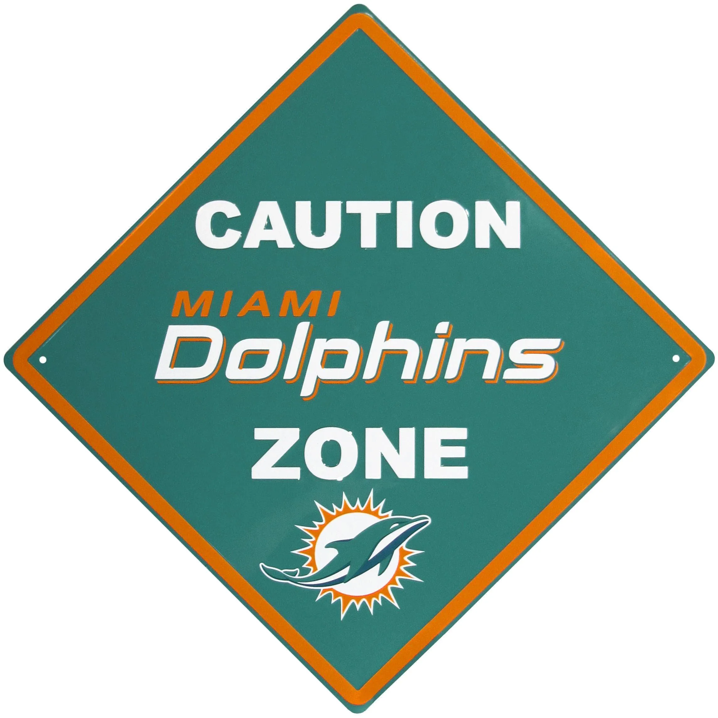 Miami Dolphins Caution Wall Sign Plaque