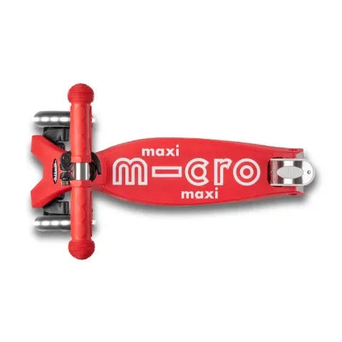 Micro Scooter Maxi Deluxe LED Scooter - Red