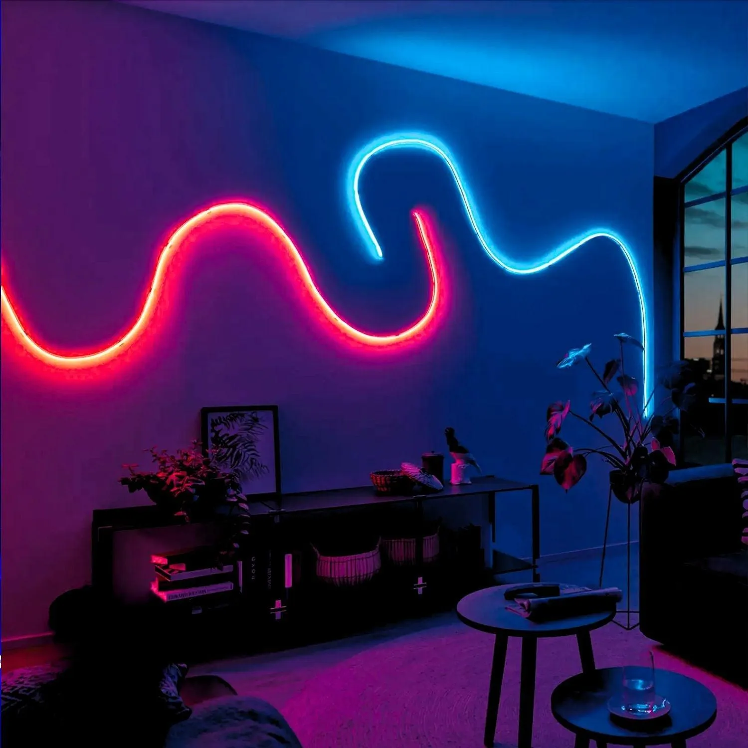 Mini RGB Neon Flex 12V 6x12mm IP65 Waterproof with Dimmer Remote 5 Metre Kit