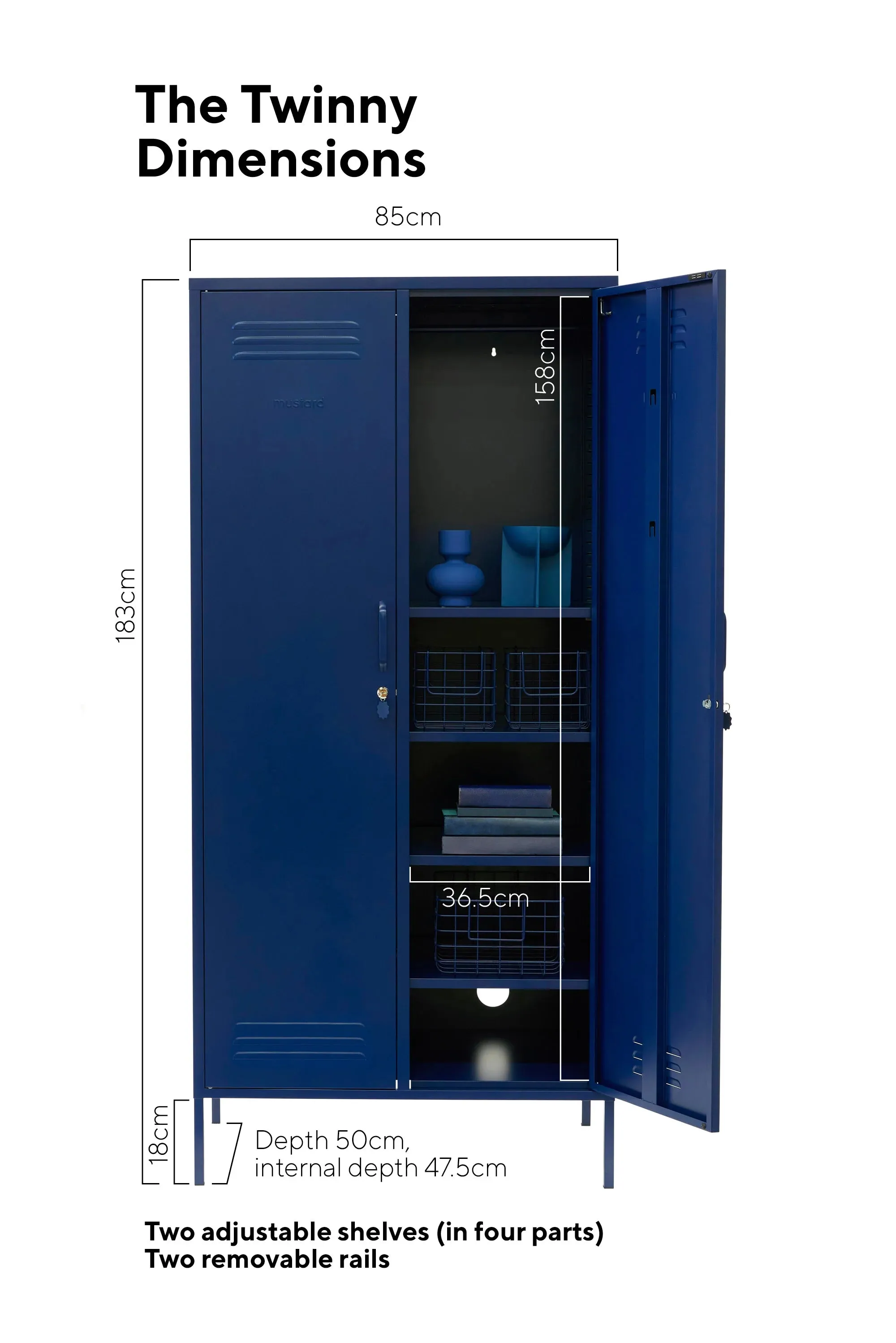 MUSTARD MADE LOCKER | The Twinny | Navy