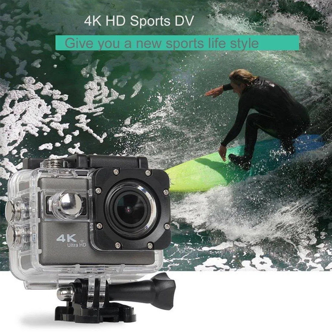 New Waterproof Sport Camera with Remote Control, 2.0'' Cameras