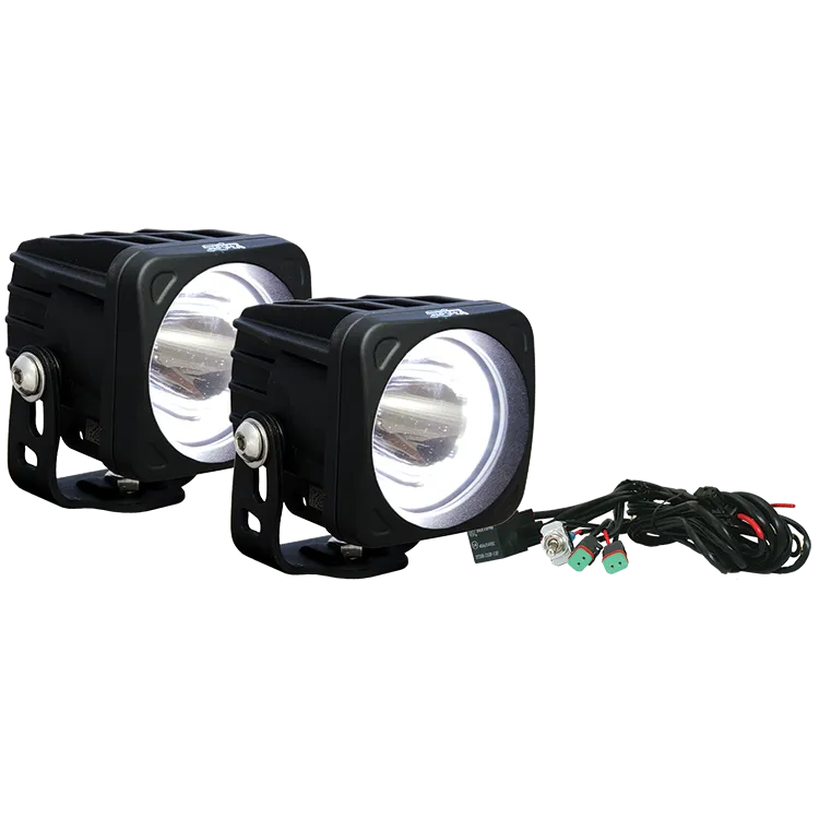 Offroad Alliance - Triple Bezel Fog Light Kit w/ Vision X Optimus Halo Lights - 2017-2020 Raptor