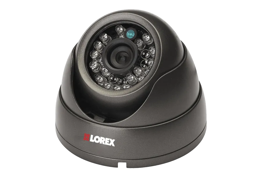 Outdoor dome security camera with varifocal lens - 155FT Night vision