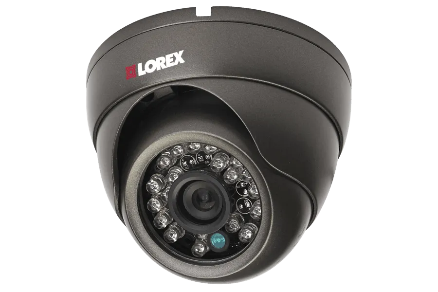 Outdoor dome security camera with varifocal lens - 155FT Night vision