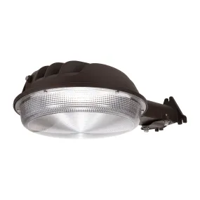 Outdoor LED Area Barn Light, Dusk to Dawn, 3250 Lumens, 4K, Rustic Bronze Cast Aluminum with Clear Lens