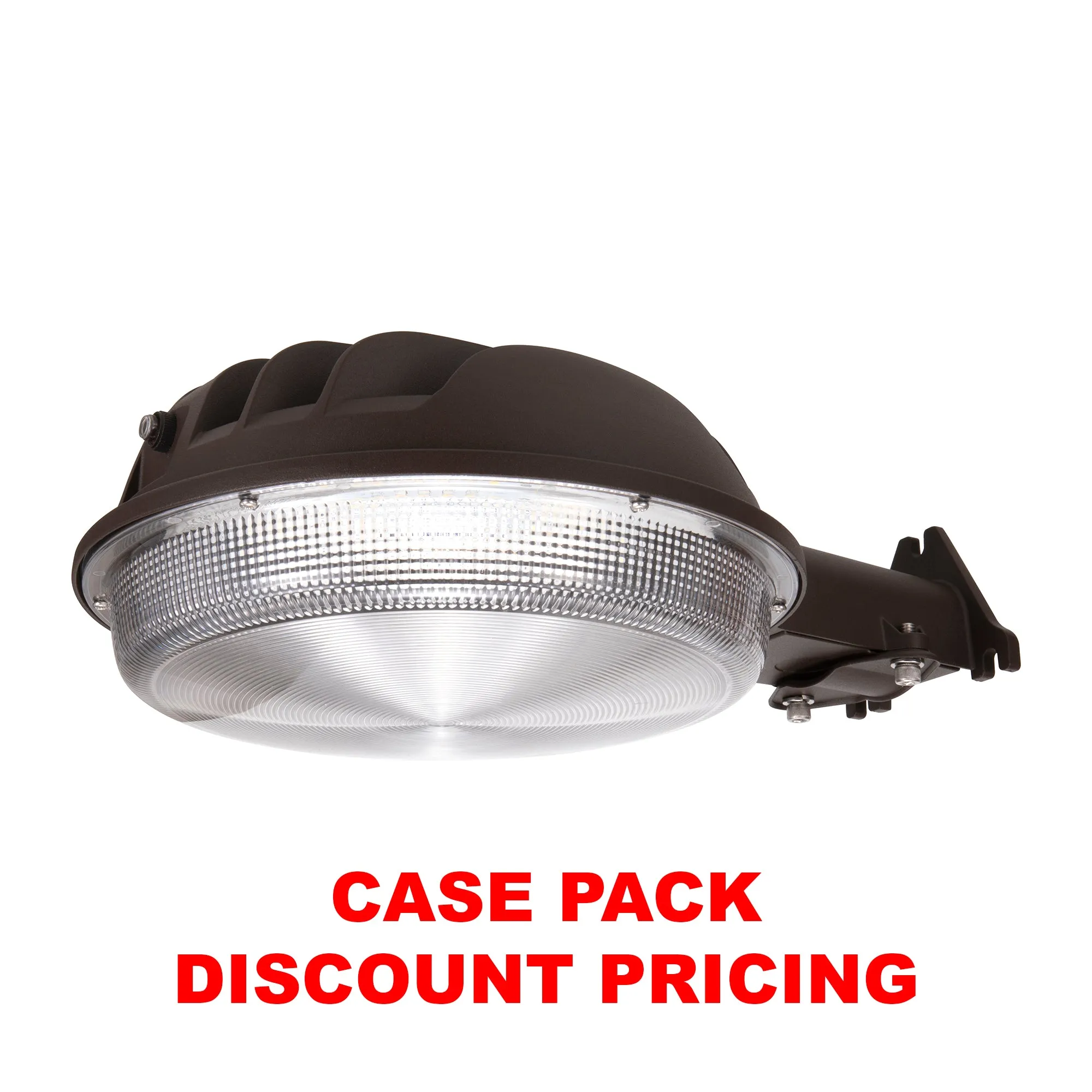 Outdoor LED Area Barn Light, Dusk to Dawn, 3250 Lumens, 4K, Rustic Bronze Cast Aluminum with Clear Lens