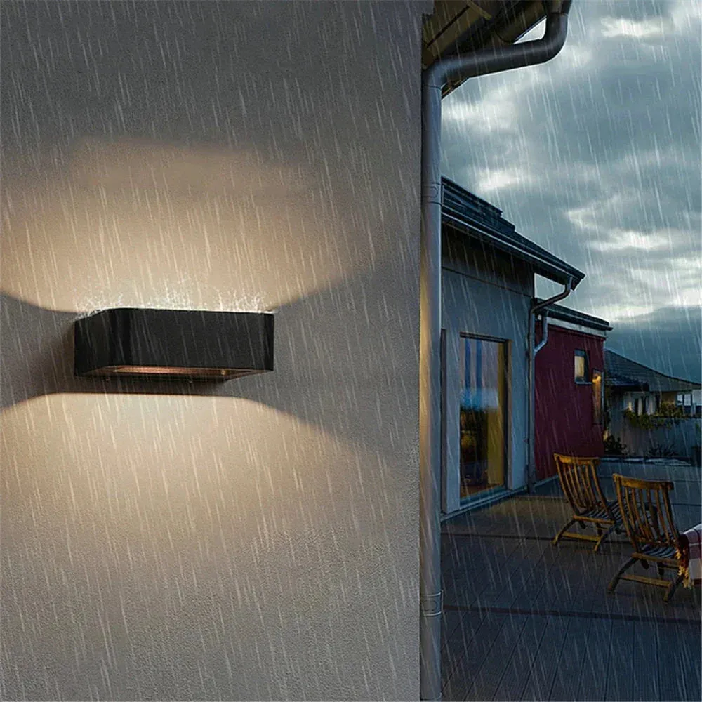 Outdoor Waterproof Wall Lamps Human Induction Wall Lights Aluminum Black Gray Lamp Indoor Exterior Wall Porch Balcony Lighting
