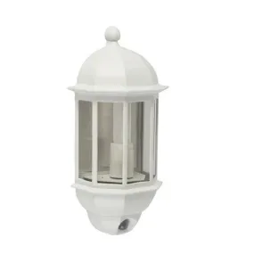 P-Lux LED Traditional Hi-Lo Five Panel White Half Lantern