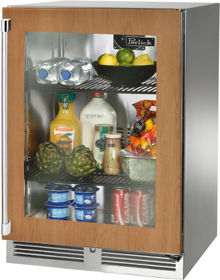 Perlick 24 inch Outdoor Built-In Compact Refrigerator HP24RM-4-4