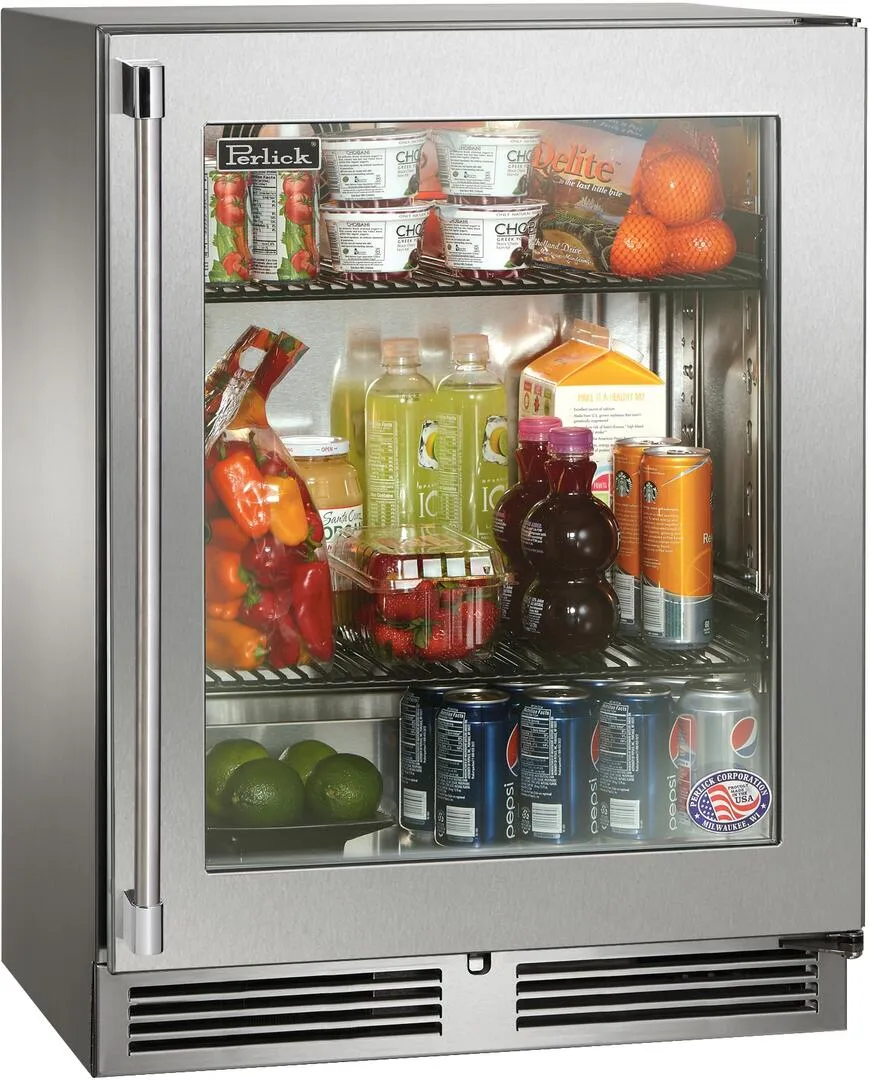 Perlick 24 inch Signature Series 3.1 cu ft Compact Refrigerator HH24RO-4-3