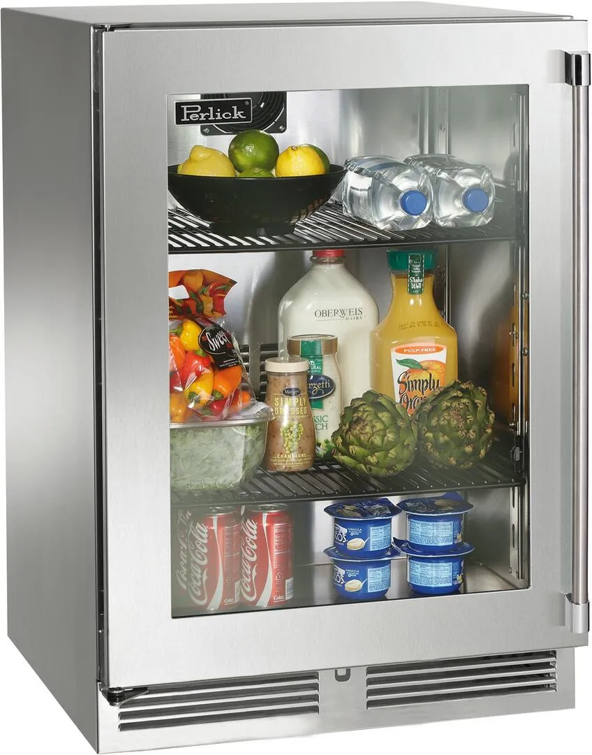 Perlick 24 inch Signature Series 5.2 cu ft Compact Refrigerator HP24RO-4-3