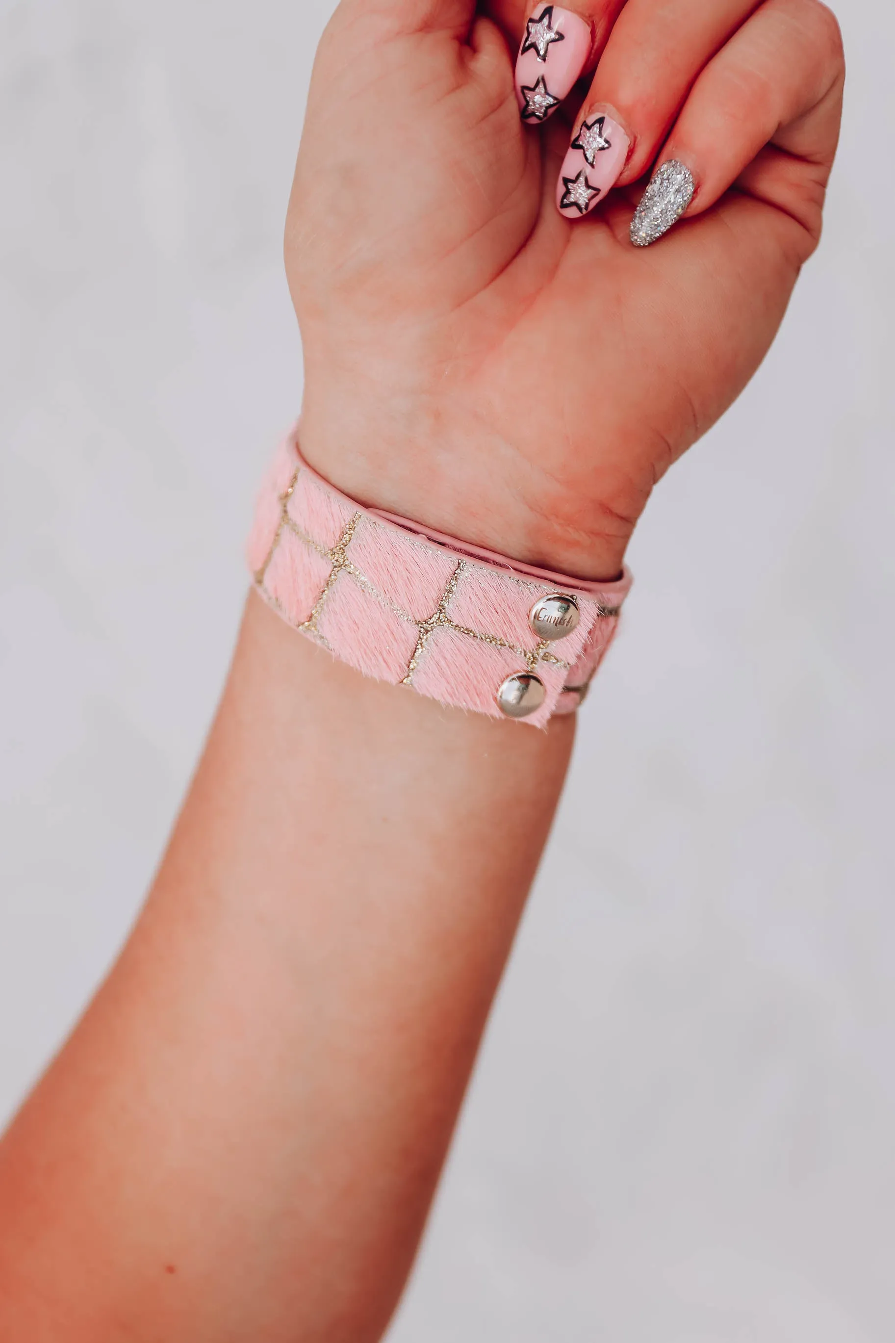 Pink & Gold Smart Watch Band by Erimish