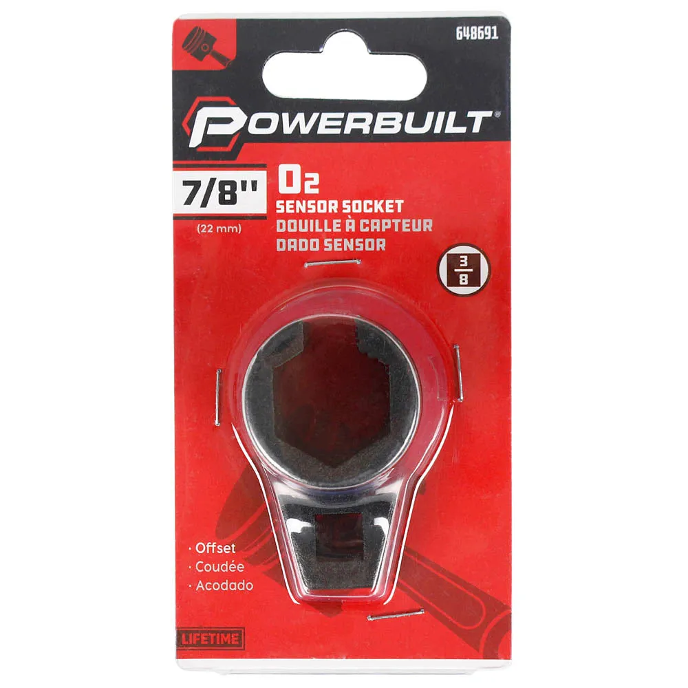 Powerbuilt 3/8 Inch Drive 7/8 Inch 22 Milimeter Oxygen 02 Sensor Socket 648691