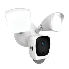 Powered Wi-Fi Floodlight Deterrence HD  Camera with 2-Way Audio - White