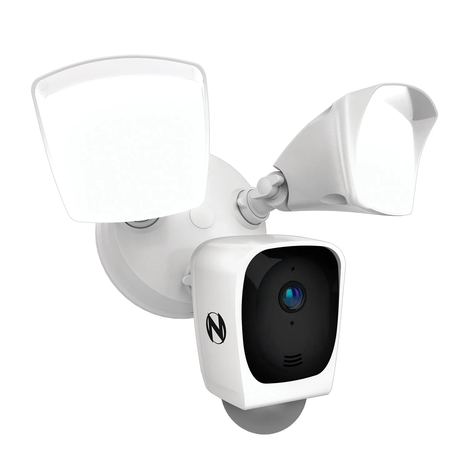 Powered Wi-Fi Floodlight Deterrence HD  Camera with 2-Way Audio - White