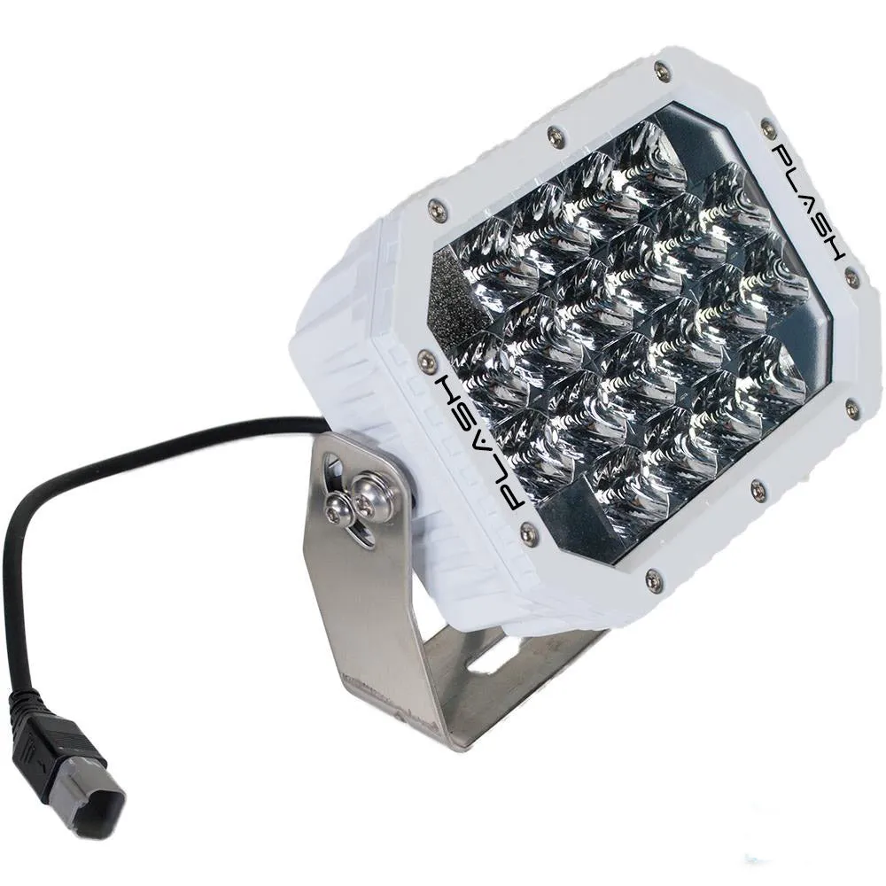 Quad LED Search Light - White Marine Housing