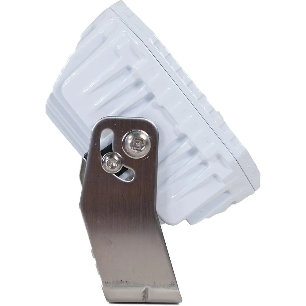 Quad LED Search Light - White Marine Housing