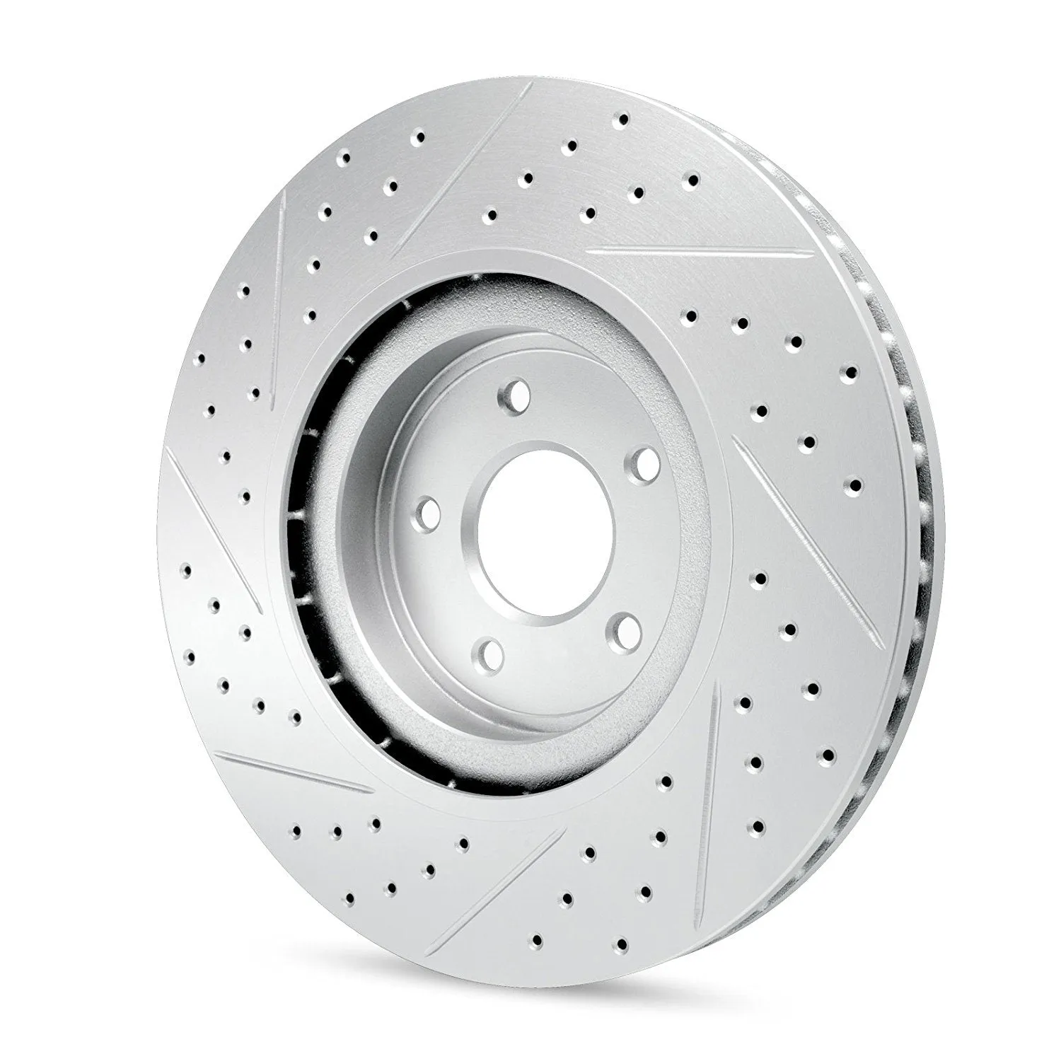R1 Concepts - Carbon GEOMET® Series - Rear Kit - Drilled & Slotted Rotors w/ Ceramic Pads - 2015-2020 F150/Raptor (Manual Parking Brake)