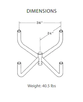 RAB Lighting  BULL4 BRACKET BULLHORN FOUR LIGHT SQUARE 90 DEGREE