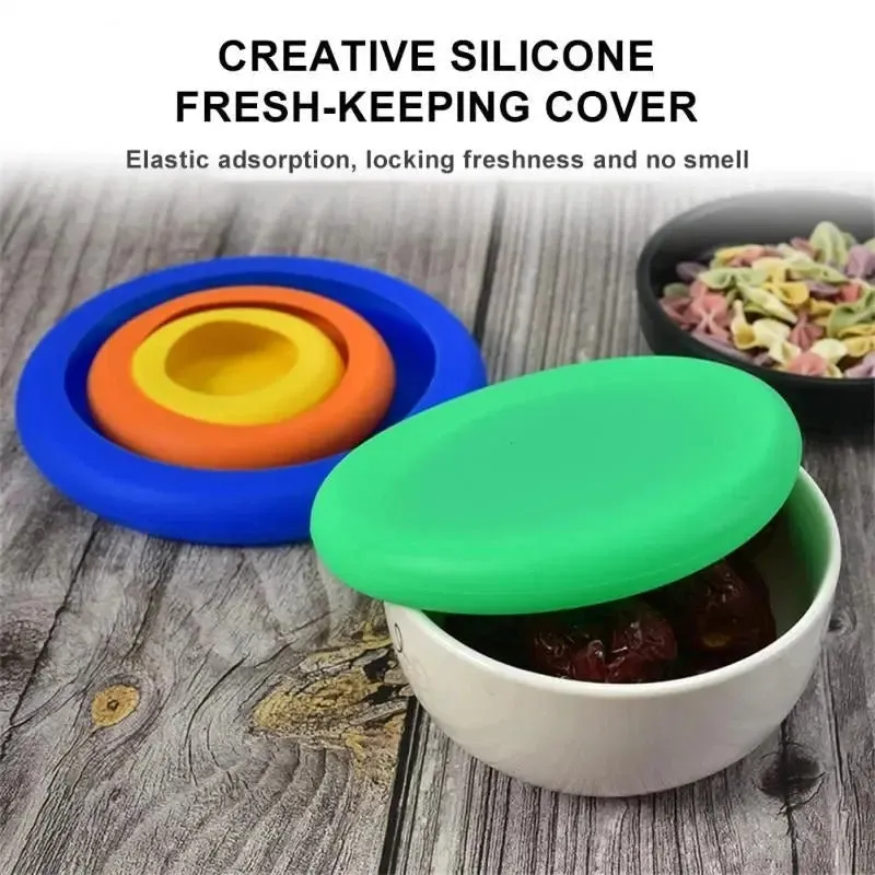 Reusable Silicone Fruit Vegetable Storage Food Cover Food Saver Huggers (4 pieces)