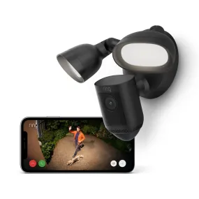 Ring Floodlight Cam Wired Pro - Outdoor Security Camera with 3D Motion Detection, Siren & HDR Video | CCTV Alternative | 30-Day Ring Protect Trial | Black