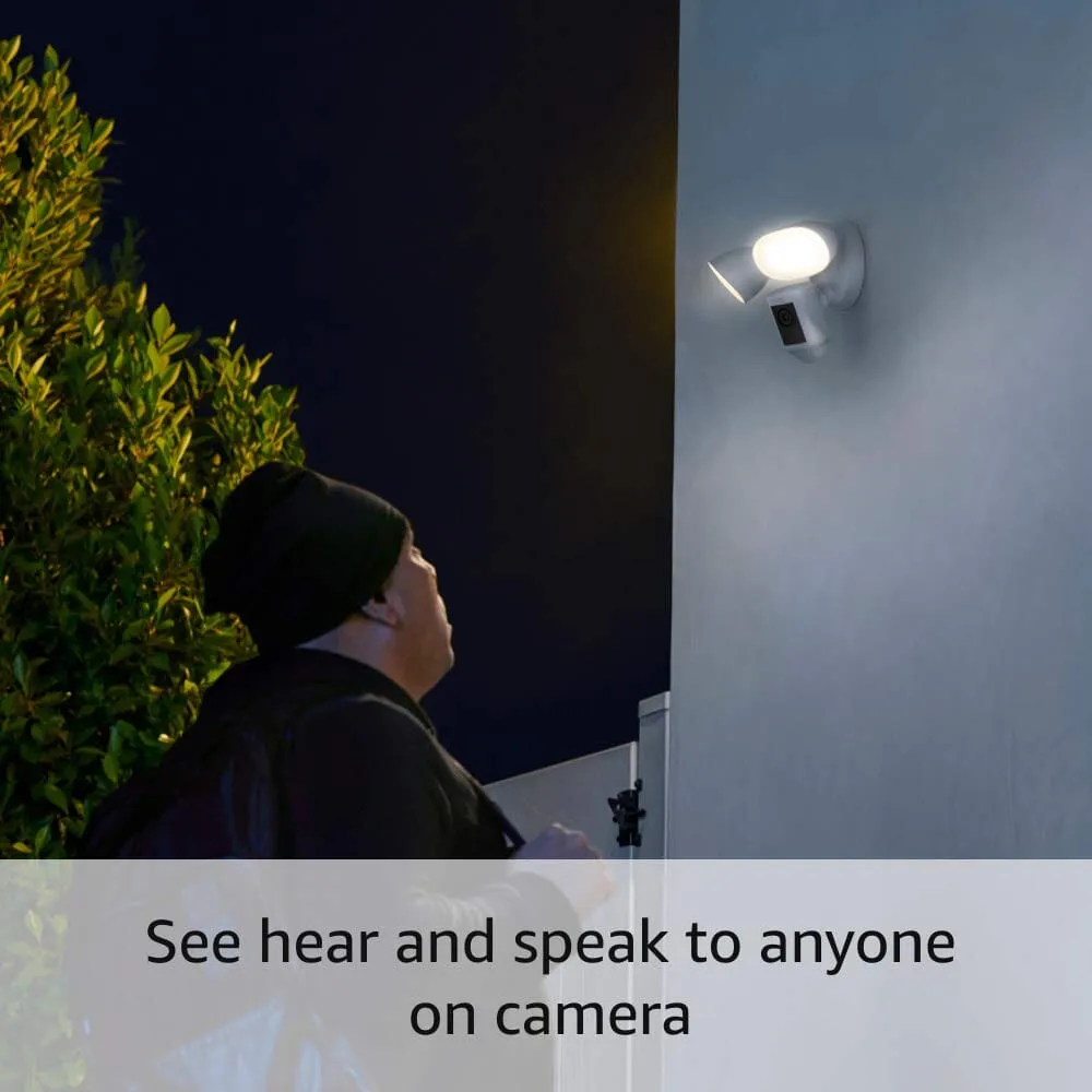 Ring Floodlight Cam Wired Pro with Bird’s Eye View and 3D Motion Detection (Refurbished)
