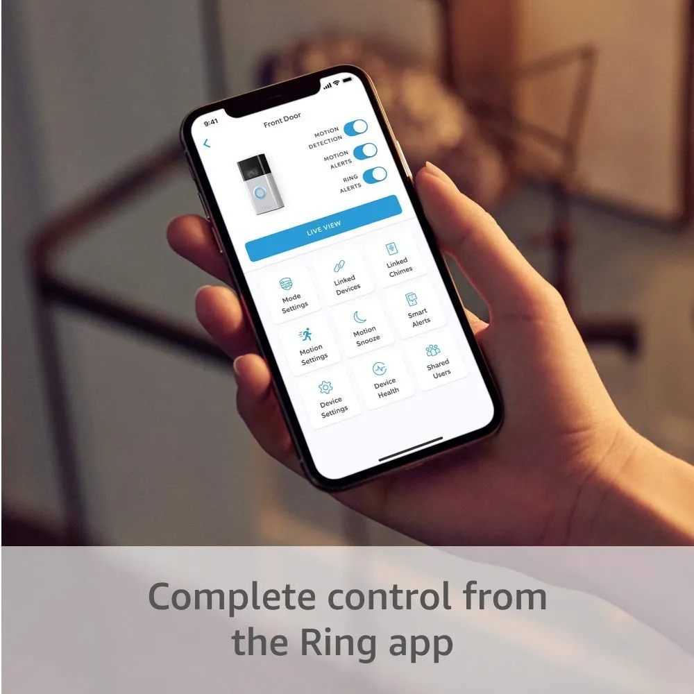 Ring Video Doorbell 1080p HD video - Improved Motion Detection(Refurbished)