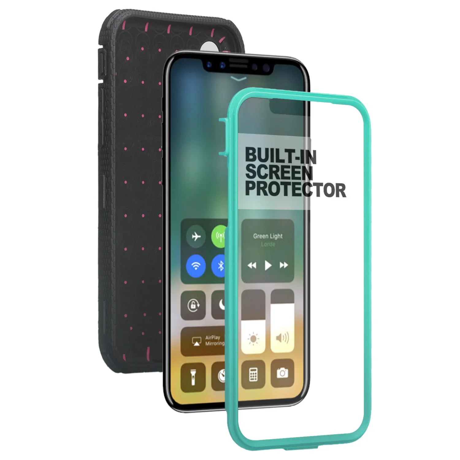 Samsung Galaxy A10e Case, Galaxy A10e Case, Triple Protection 3-1 w/ Built in Screen Protector Heavy Duty Holster Shell Combo Case - Teal