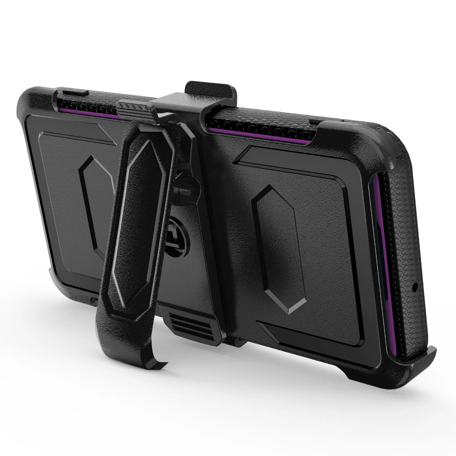 Samsung Galaxy A32 5G Case, Galaxy A32 5G Case, Triple Protection 3-1 w/ Built in Screen Protector Heavy Duty Holster Shell Combo Case - Purple