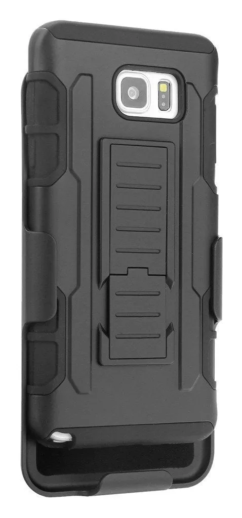 Samsung Galaxy S6 Edge Plus ShockProof Armor Hybrid Holster Case for Galaxy S6 Edge Plus - Black