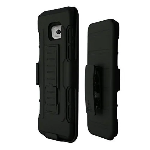 Samsung Galaxy S6 Edge Plus ShockProof Armor Hybrid Holster Case for Galaxy S6 Edge Plus - Black