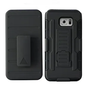 Samsung Galaxy S6 Edge Plus ShockProof Armor Hybrid Holster Case for Galaxy S6 Edge Plus - Black