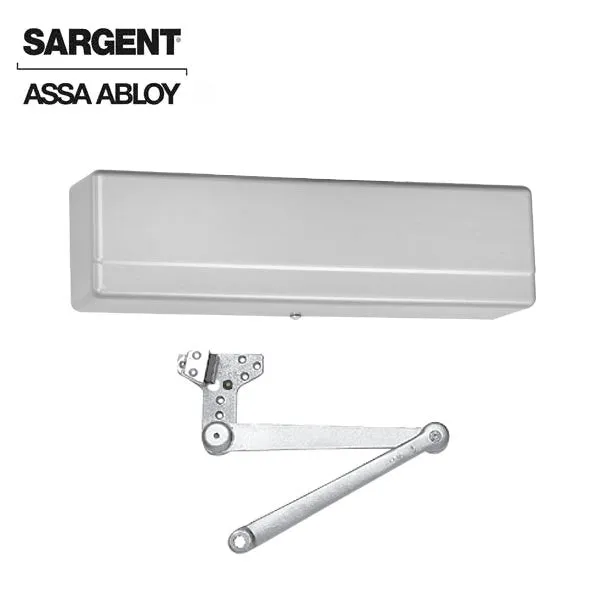 Sargent - 1431 - Powerglide Door Closer - Back Check Function - Heavy Duty Hold Open Parallel Arm - Adjustable Size 1-6 - Aluminum - Fire Rated - Grade 1