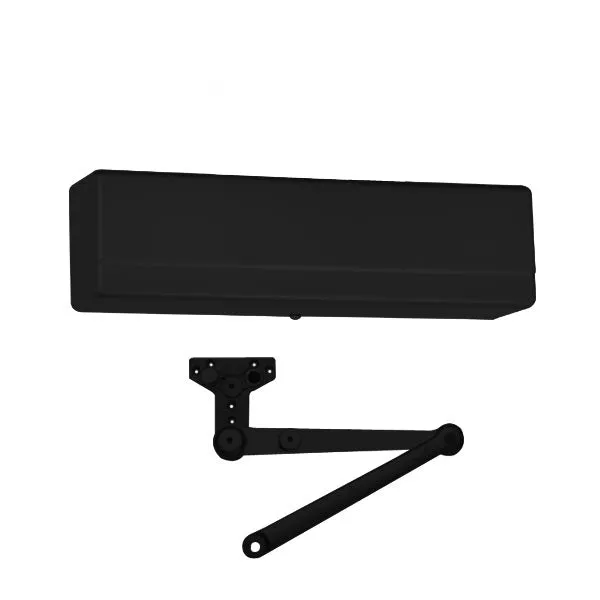 Sargent - 1431 - Powerglide Door Closer - Back Check Function - Heavy Duty Hold Open Parallel Arm - Adjustable Size 1-6 - Plastic Cover - Black Suede - Fire Rated - Grade 1