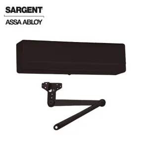 Sargent - 1431 - Powerglide Door Closer - Back Check Function - Heavy Duty Hold Open Parallel Arm - Adjustable Size 1-6 - Plastic Cover - Black Suede Powder - Fire Rated - Grade 1