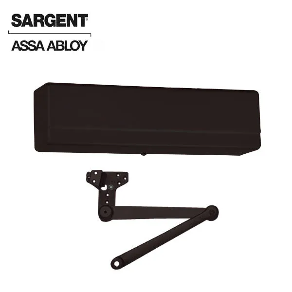 Sargent - 1431 - Powerglide Door Closer - Back Check Function - Heavy Duty Hold Open Parallel Arm - Adjustable Size 1-6 - Plastic Cover - Black Suede Powder - Fire Rated - Grade 1