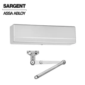 Sargent - 1431 - Powerglide Door Closer - Back Check Function - Heavy Duty Hold Open Parallel Arm - Adjustable Size 1-6 - Plastic Cover - Sprayed Aluminum Enamel - Fire Rated - Grade 1