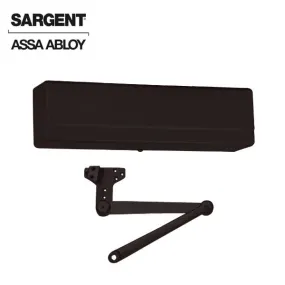 Sargent - 1431 - Powerglide Door Closer - Back Check Function - Heavy Duty Parallel Arm w/ Compression Stop - Adjustable Size 1-6 - Plastic Cover - Black Suede - Fire Rated - Grade 1