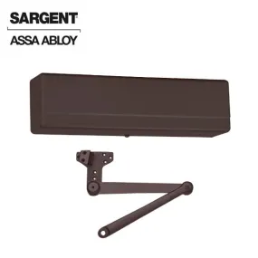 Sargent - 1431 - Powerglide Door Closer - Back Check Function - Heavy Duty Parallel Arm w/ Compression Stop - Adjustable Size 1-6 - Plastic Cover - Dark Oxidized Satin Bronze - Fire Rated - Grade 1