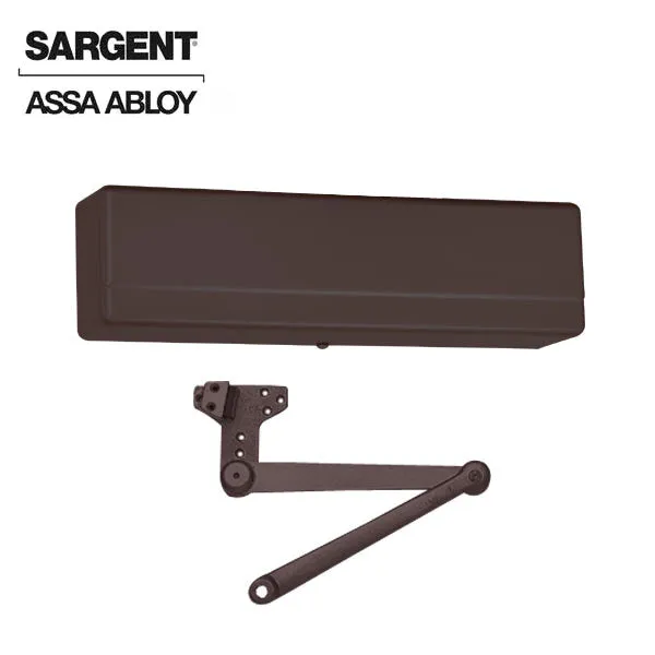 Sargent - 1431 - Powerglide Door Closer - Back Check Function - Heavy Duty Parallel Arm w/ Compression Stop - Adjustable Size 1-6 - Plastic Cover - Dark Oxidized Satin Bronze - Fire Rated - Grade 1