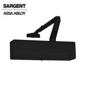 Sargent - 1431 - Powerglide Door Closer - Back Check Function - Universal Standard Arm Package - Adjustable Size 1-6 - Plastic Cover - Black Suede - Fire Rated - Grade 1