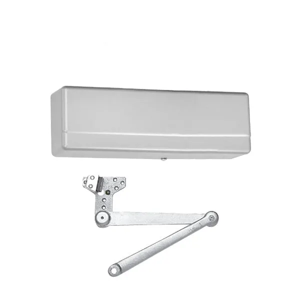 Sargent - 281 - Powerglide Cast Iron Door Closer - Back Check Function - Heavy Duty Hold Open Parallel Arm w/ Compression Stop - Adjustable Size 1-6 - Plastic Cover - Aluminum - Fire Rated - Grade 1