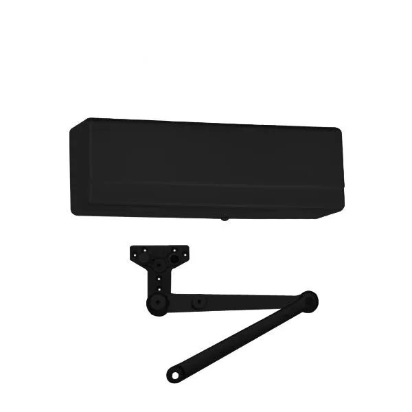 Sargent - 281 - Powerglide Cast Iron Door Closer - Back Check Function - Heavy Duty Hold Open Parallel Arm w/ Positive Stop - Adjustable Size 1-6 - Plastic Cover - Black Suede - Fire Rated - Grade 1